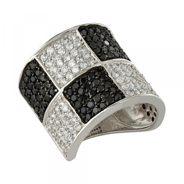 Серебряное кольцо с фианитом № 82532