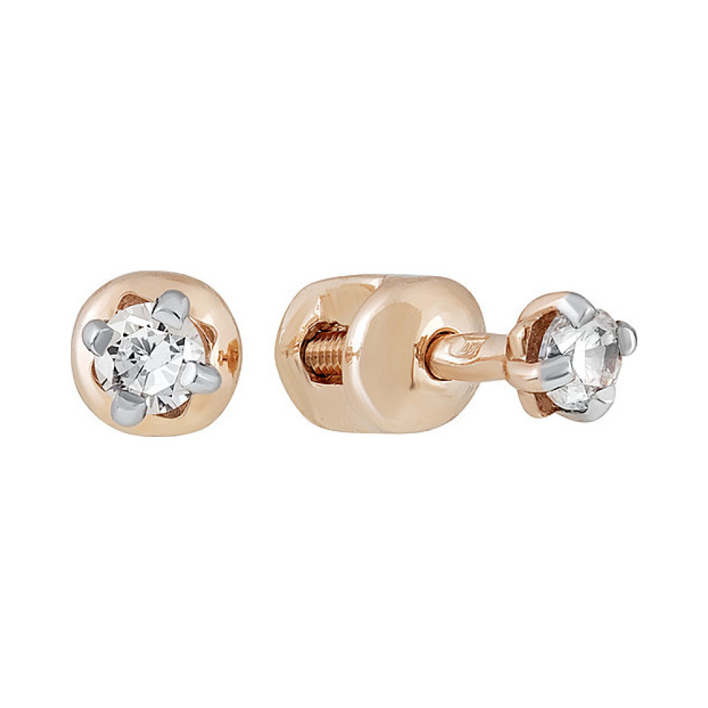 Пуссеты с фианитами № 134338