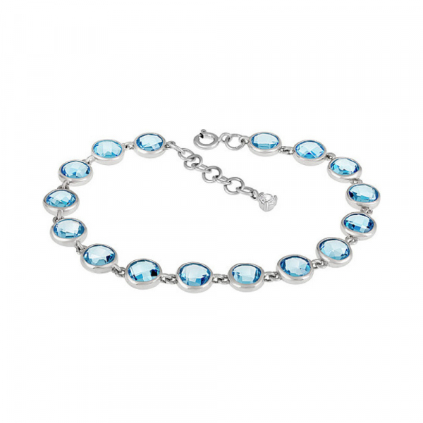 Серебряный браслет с топазом № 135265