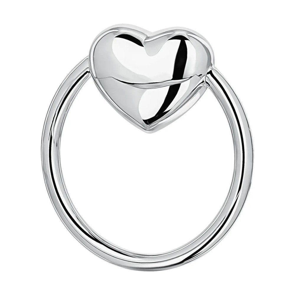 Погремушка Сердце на кольце Ag 925º