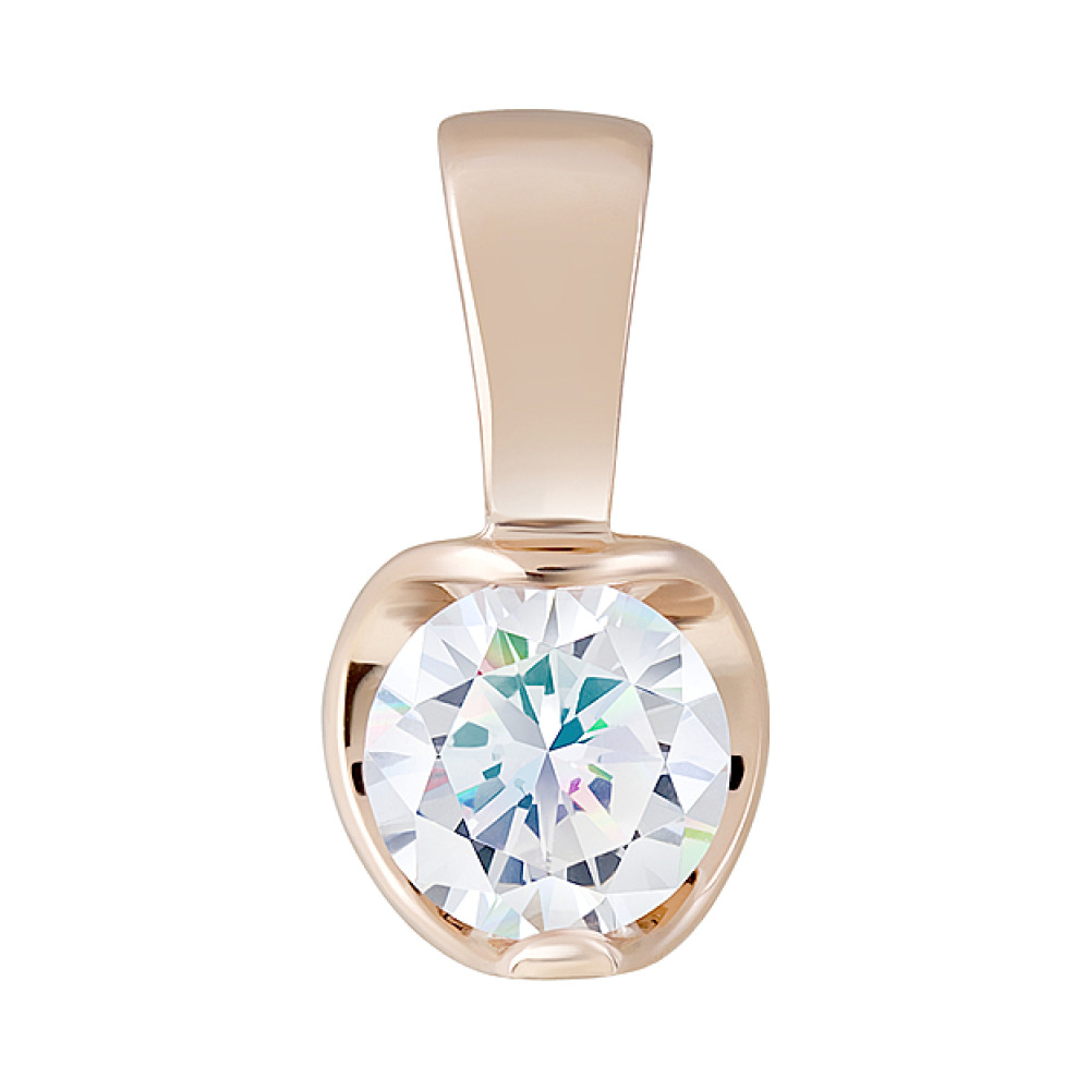 Золотая подвеска с фианитом № 126402