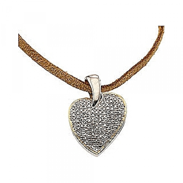 Серебряное колье с фианитом и золотым покрытием № 33662