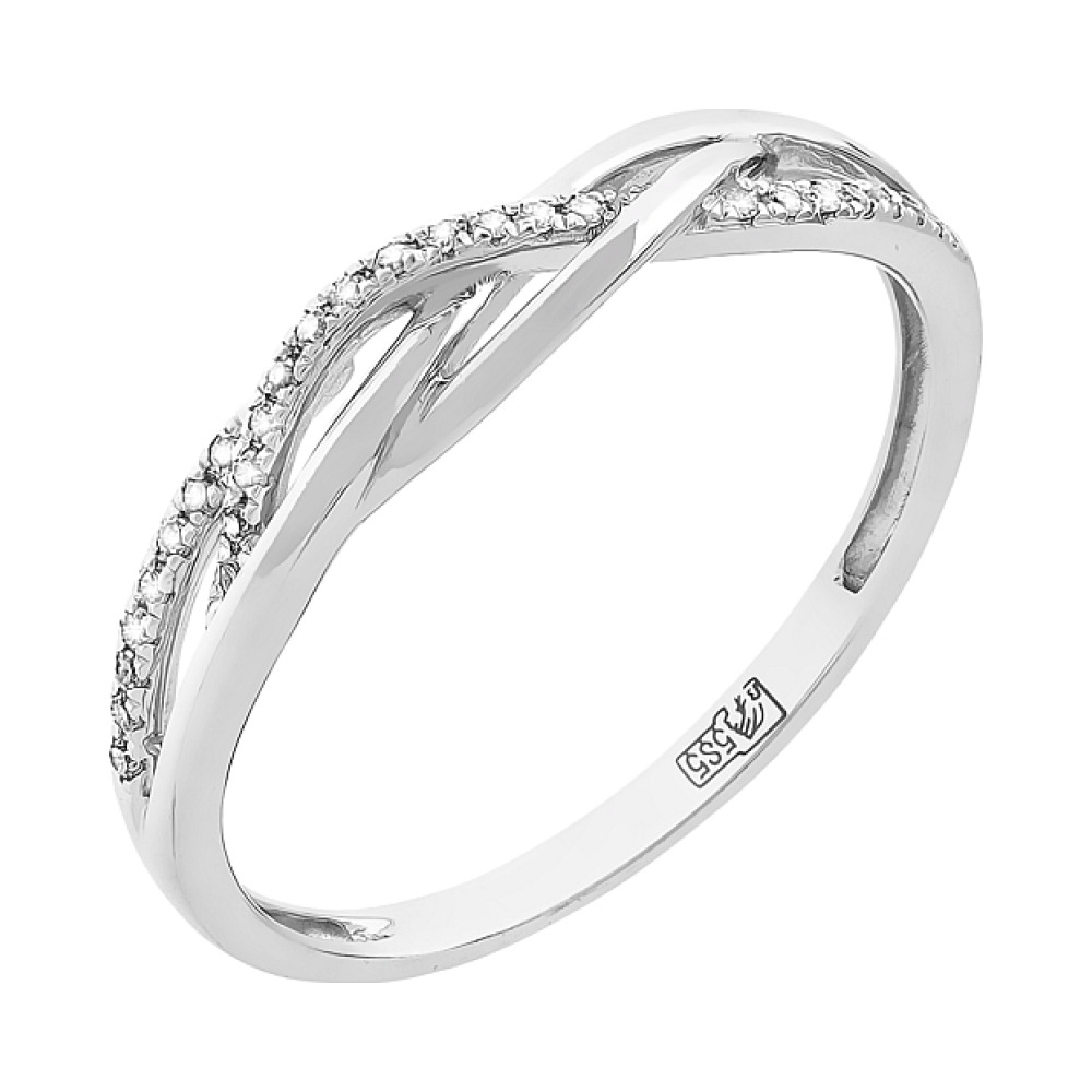 Золотое кольцо с бриллиантом № 112819