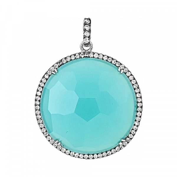 Серебряная подвеска с фианитом № 114250