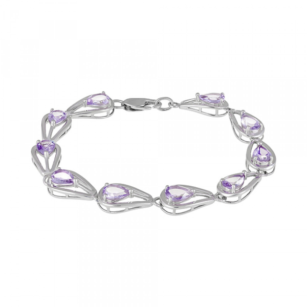 Серебряный браслет с аметистом № 126616