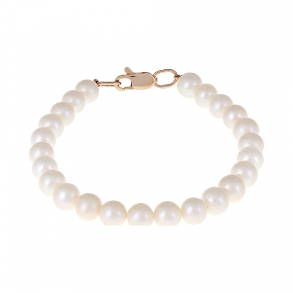 Золотой браслет с жемчугом № 127208