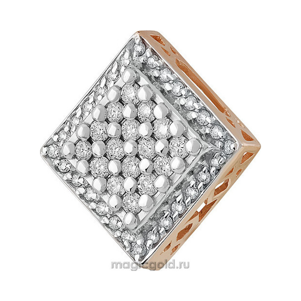 Золотая подвеска с бриллиантом № 137752