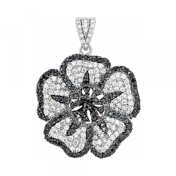 Серебряная подвеска с фианитом № 114261