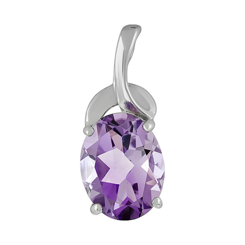 Серебряная подвеска с аметистом № 133145