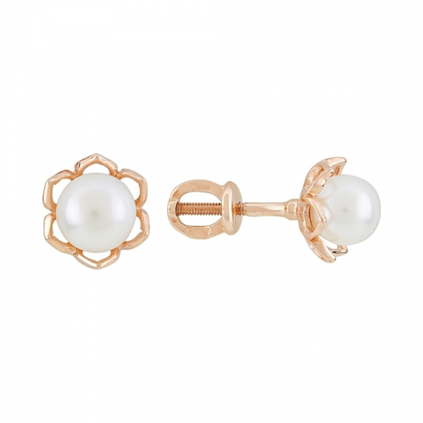  Пусеты с жемчугом № 25335