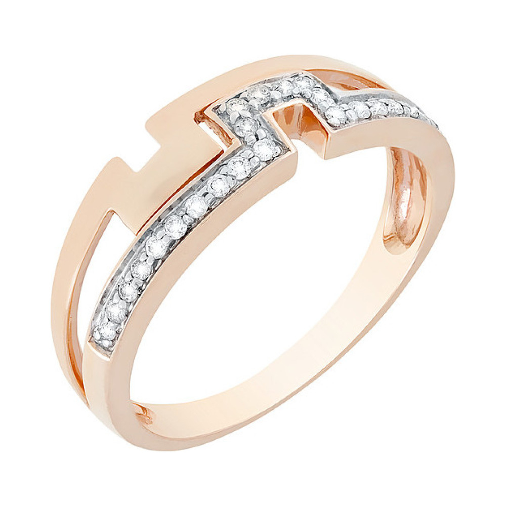 Золотое кольцо с бриллиантом № 81888