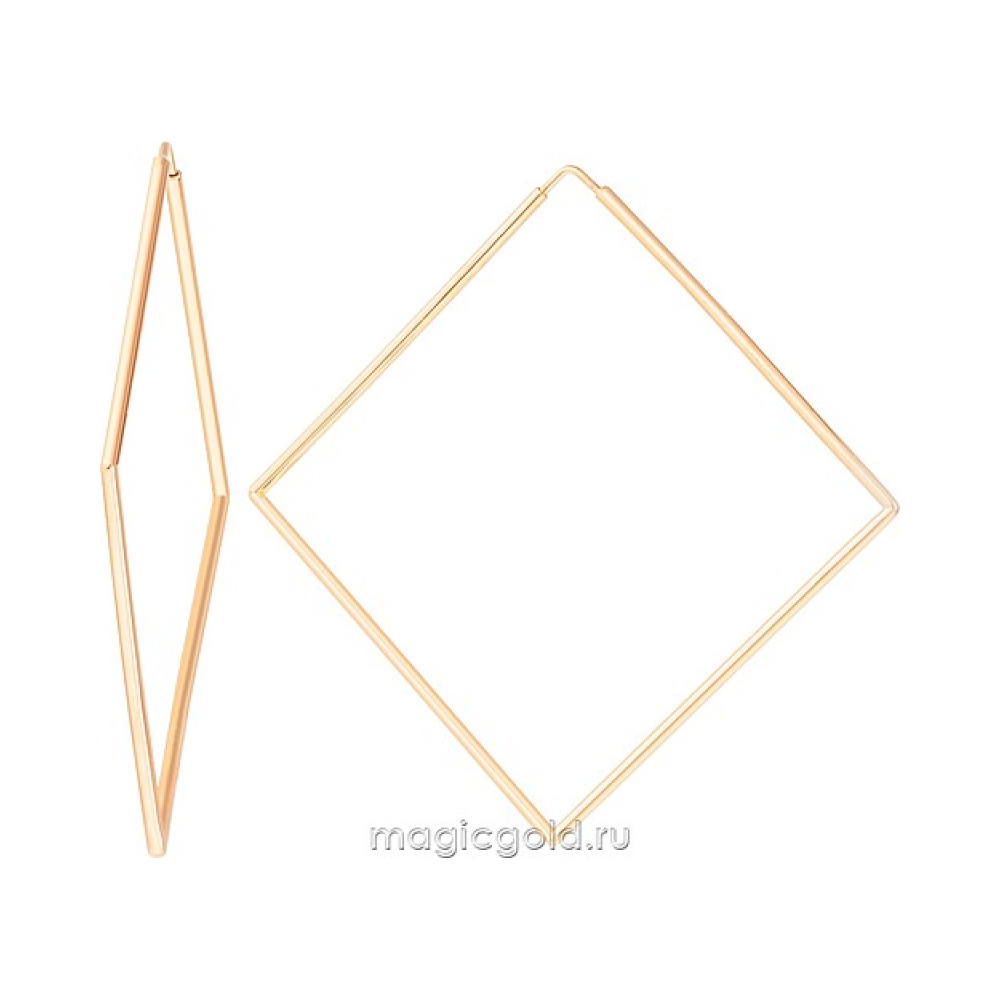 Золотые серьги конго № 173354