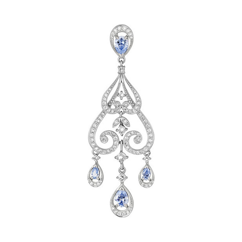 Серебряная подвеска с фианитом № 131719