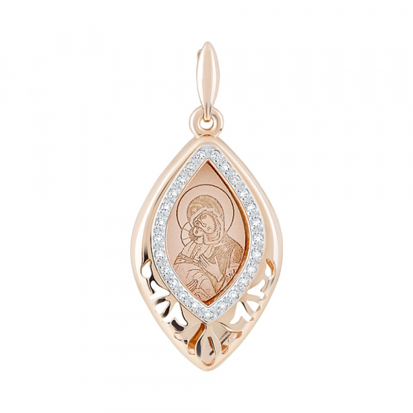 Икона с фианитами и лазерной гравировкой № 127106