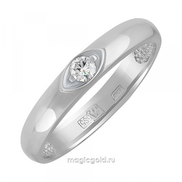 Золотое кольцо с бриллиантом № 141959