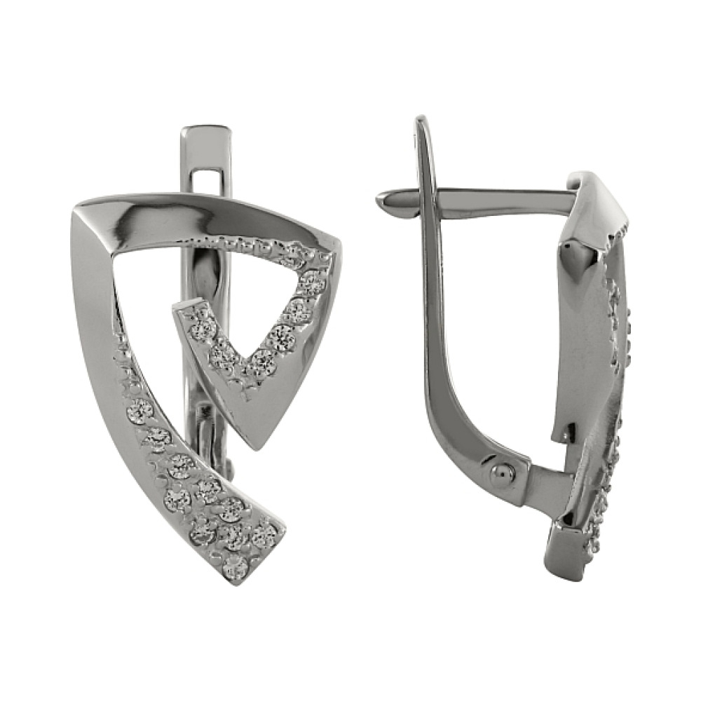 Серьги с фианитом № 95086