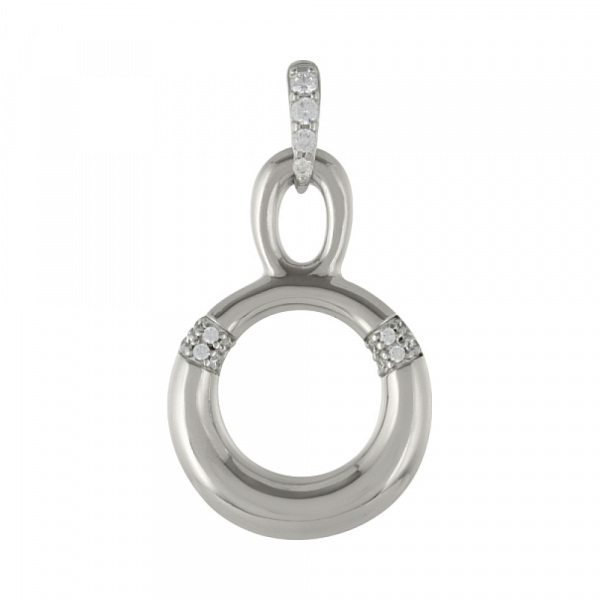 Серебряная подвеска с фианитом № 100269