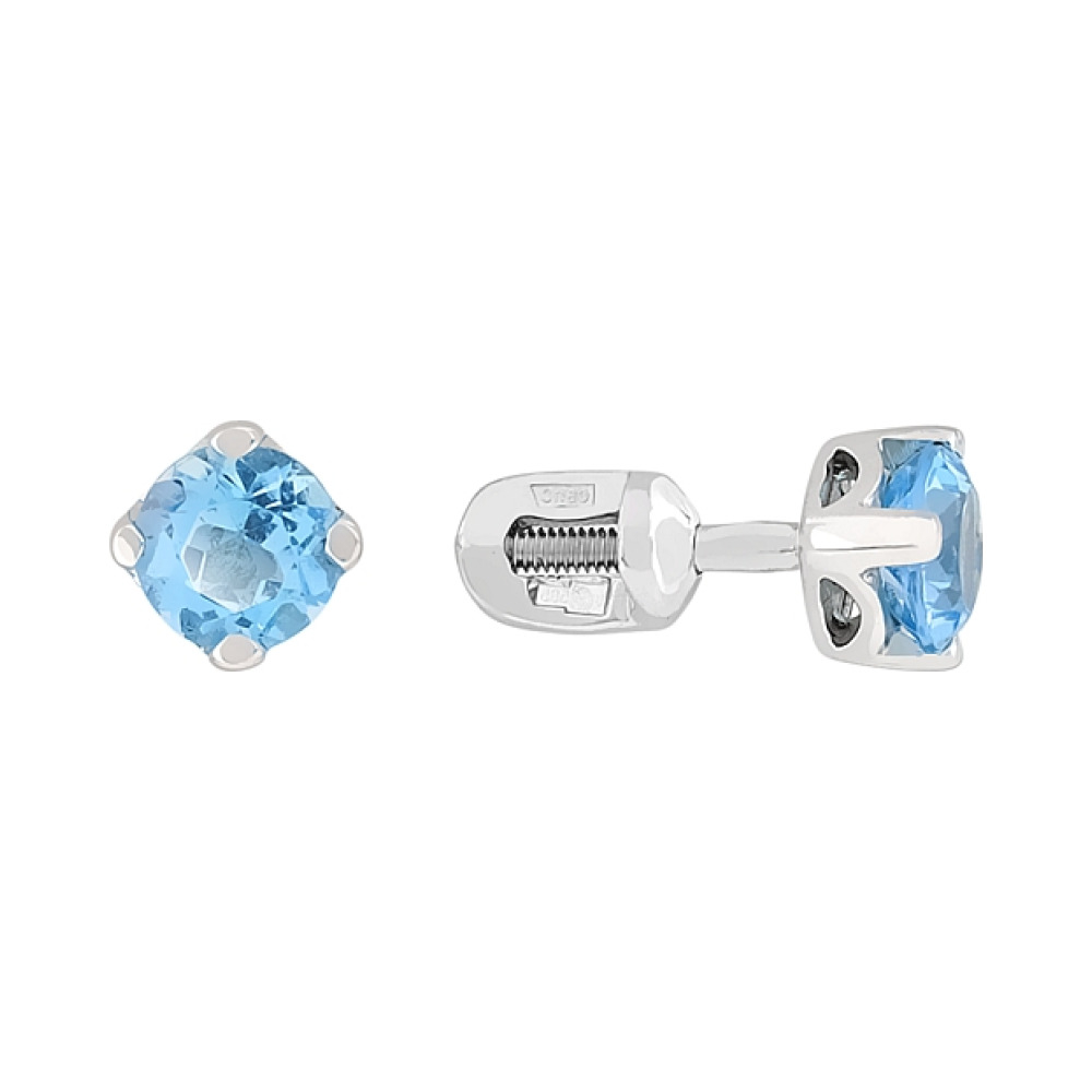 Пуссеты с топазом № 28048