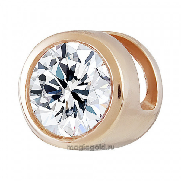 Золотая подвеска с фианитом № 139651