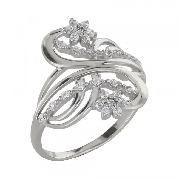 Золотое кольцо с фианитом № 98381