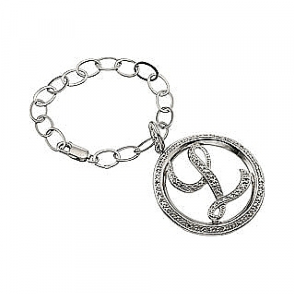 Серебряная подвеска с бриллиантом № 31359