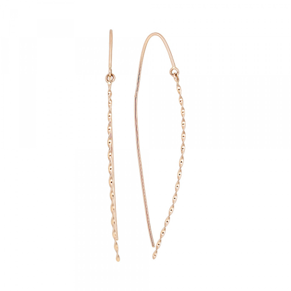 Золотые серьги без камня № 129082