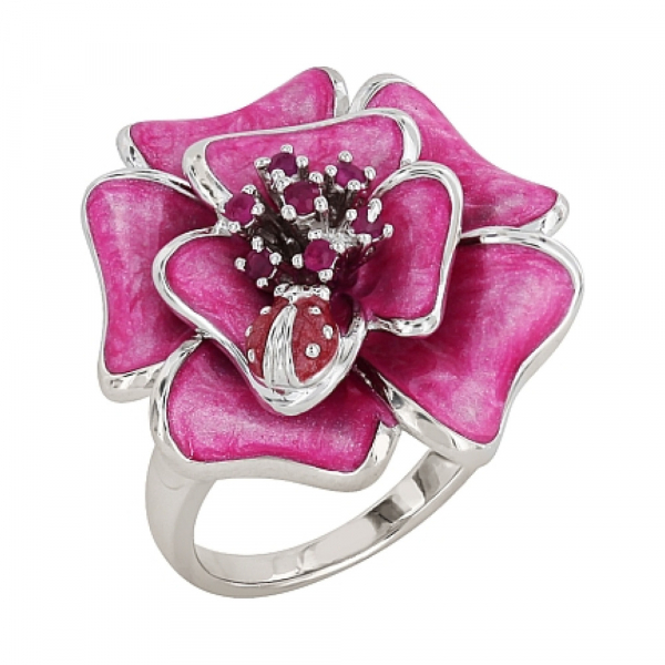 Кольцо с рубином № 96486