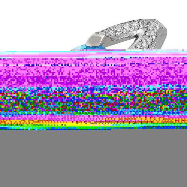 Серебряное кольцо с топазом и фианитом № 134301