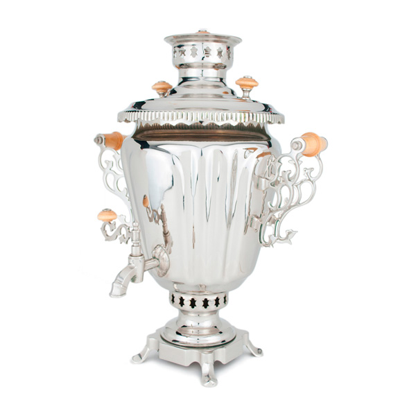 Самовар жаровой "конус", 5 литров, никелированный