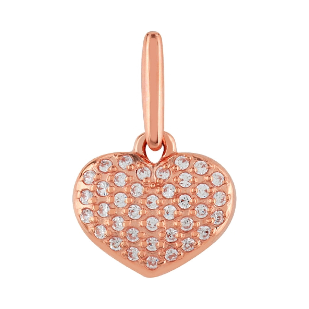 Золотая подвеска с фианитом № 82403