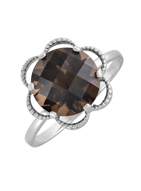 Серебряное кольцо с раухтопазом № 132147