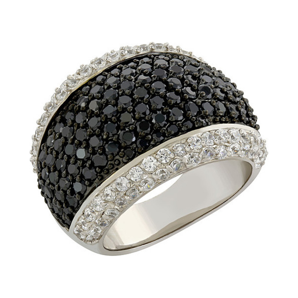 Серебряное кольцо с фианитом № 82507