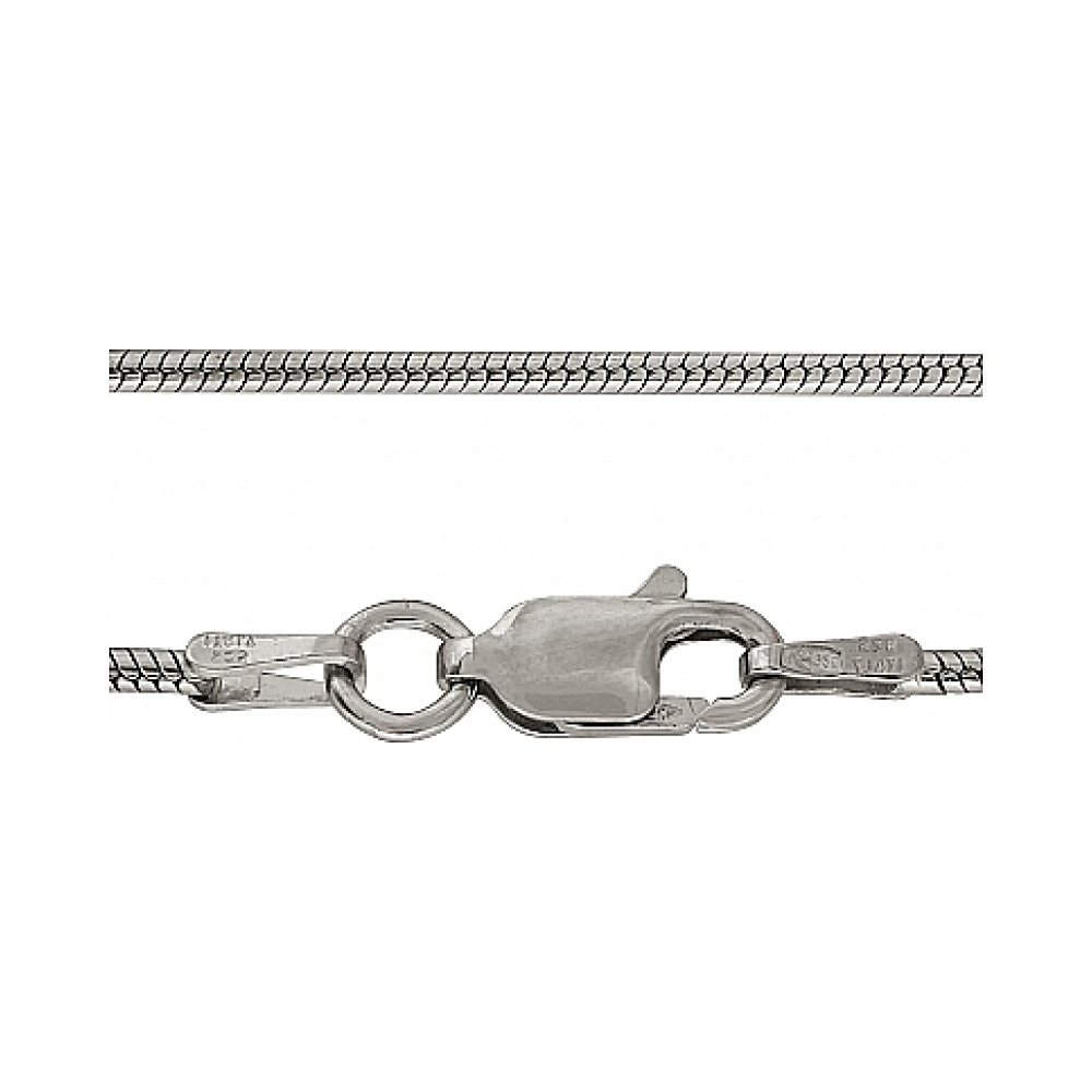 Серебряная цепь снейк мягкий родированная № 94658