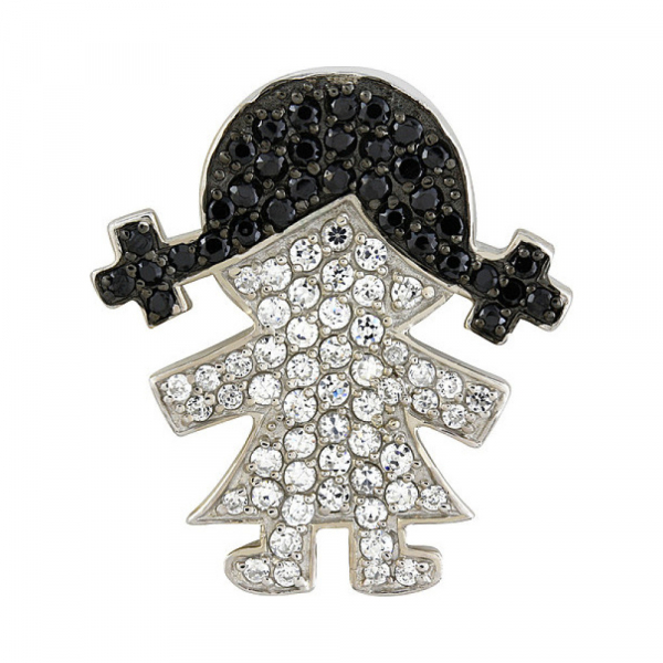 Серебряная подвеска с фианитом № 82699