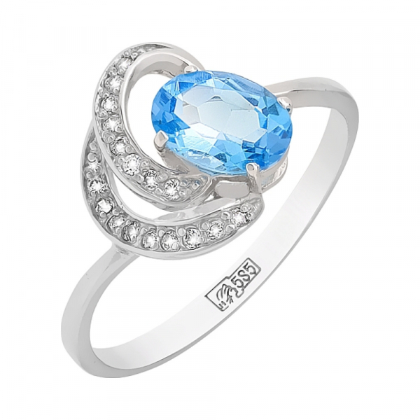 Золотая подвеска с фианитом № 133437