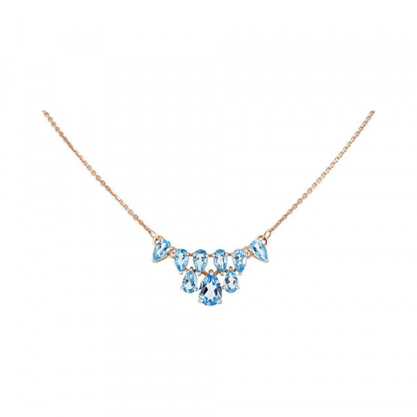 Золотое колье с топазом № 133387