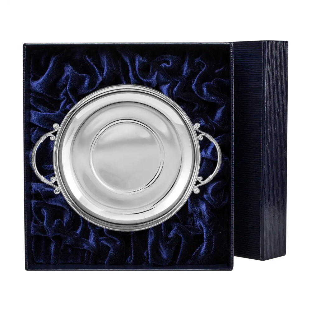 Блюдце детское новое из серебра 925 пробы