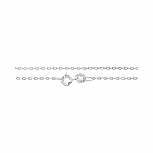 Серебряная цепь якорная опресованная родированная № 123407