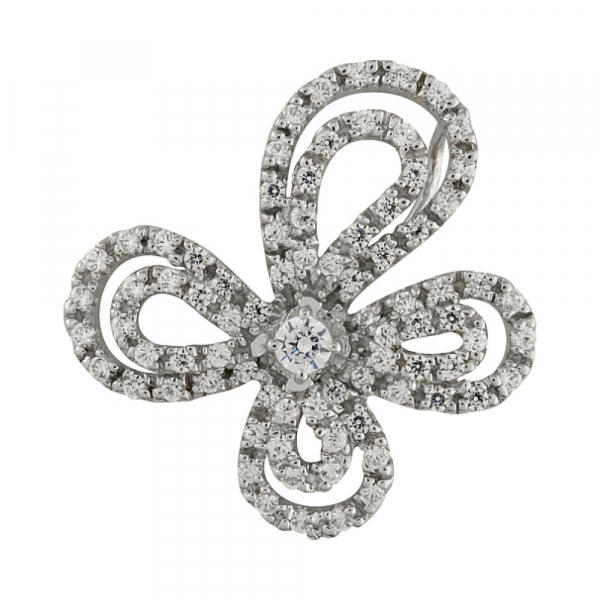 Серебряная подвеска с фианитами № 98052