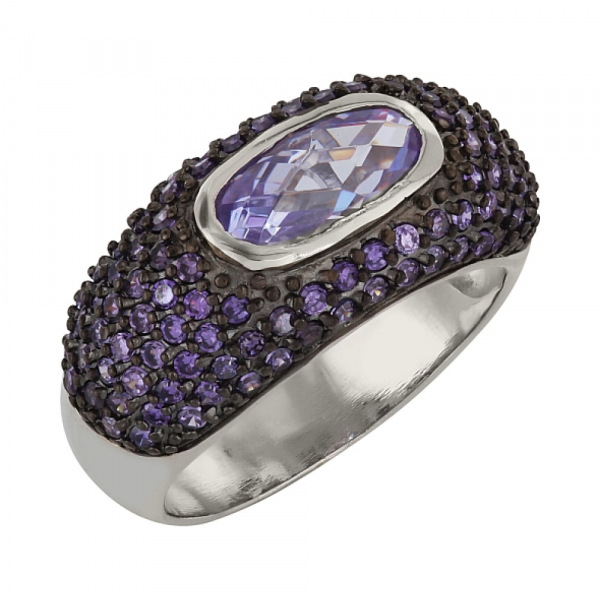 Серебряное кольцо с фианитом № 99594