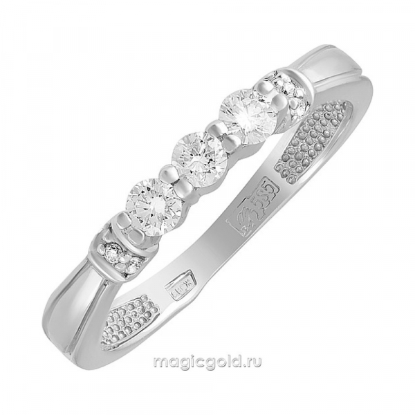 Золотое кольцо с бриллиантом № 162354