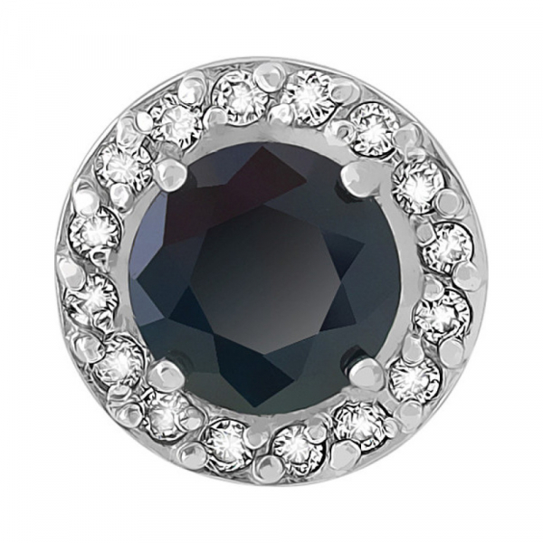 Золотая подвеска с сапфиром и фианитом № 113925