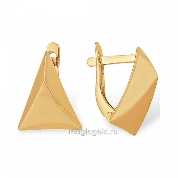Золотые серьги без камня № 174212