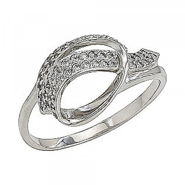 Золотое кольцо с фианитом № 81314