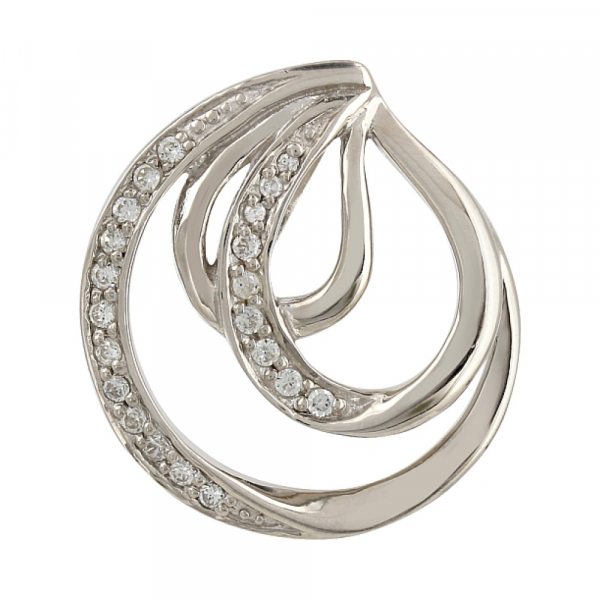 Серебряная подвеска с фианитами № 106188