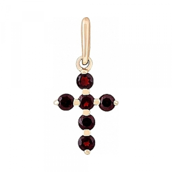 Золотая подвеска с гранатом № 114845