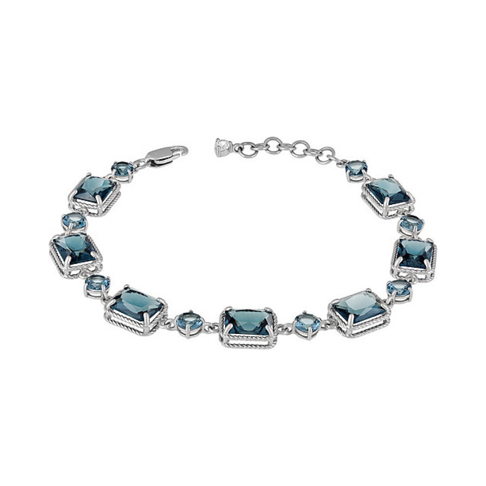 Серебряный браслет с алпанитом и фианитом № 132930