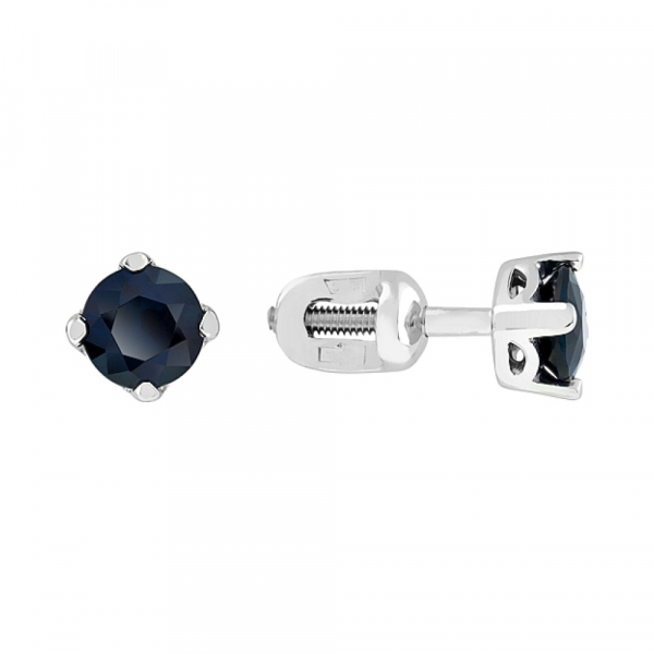 Пуссеты с сапфиром № 28040