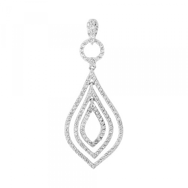 Серебряная подвеска с фианитом № 82587