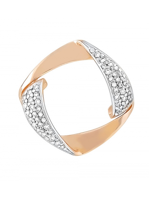 Золотая подвеска с фианитами № 114143